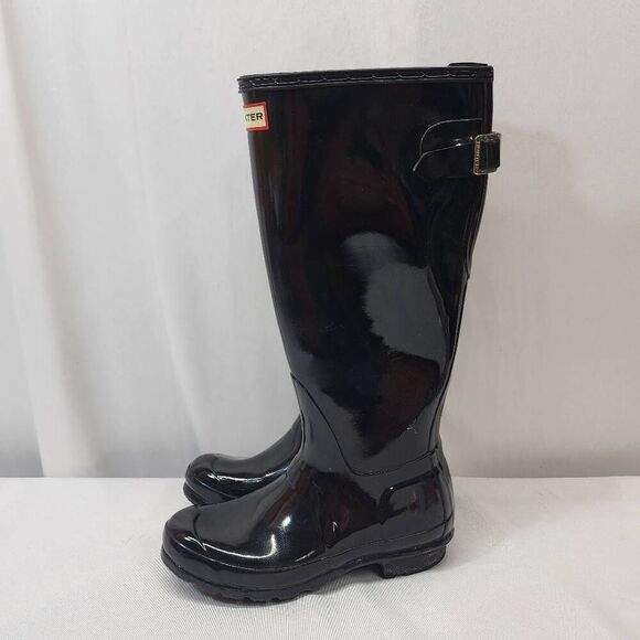 Hunter Original Tall Gloss Rubber Rain Boots Women's US 6 - Picture 4 of 11
